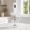 3-Speed USB-C Rechargeable Milk Frother Set with Glass Cup