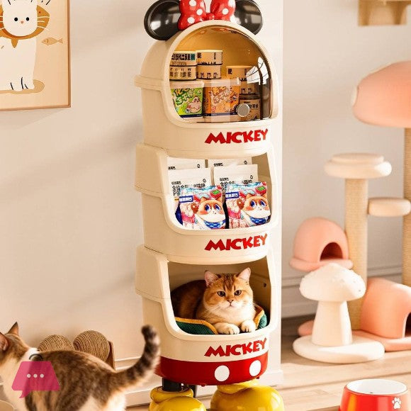 3-Tier Kids Storage Organizer with Rotating Top Door