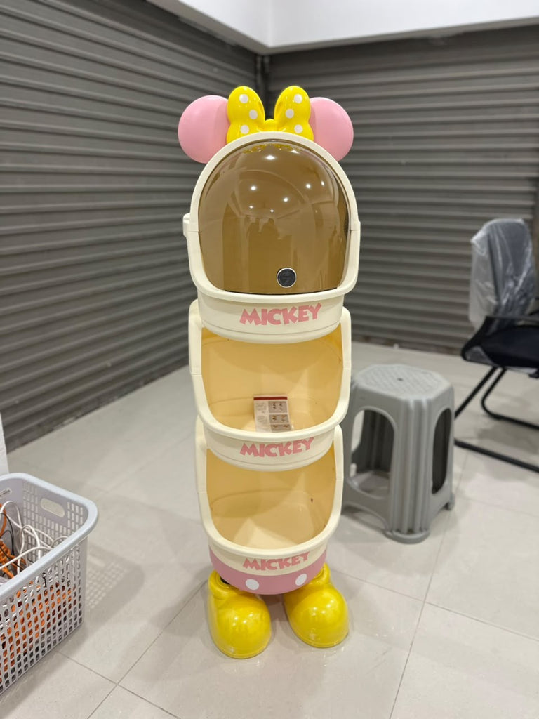 3-Tier Kids Storage Organizer with Rotating Top Door