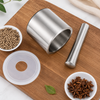 304 Stainless Steel Mortar & Pestle with Splash-Control Lid
