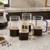 ColorGrip Square Glass Mug Set