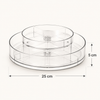 360° Rotating Acrylic Cosmetic Organizer with Double-Layer Storage