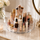 360° Rotating Acrylic Cosmetic Organizer with Double-Layer Storage