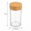 360° Rotating Bamboo Spice Rack with 12 Glass Jars