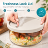 3 Piece Round Borosilicate Glass Food Container Set with Silicone Lid