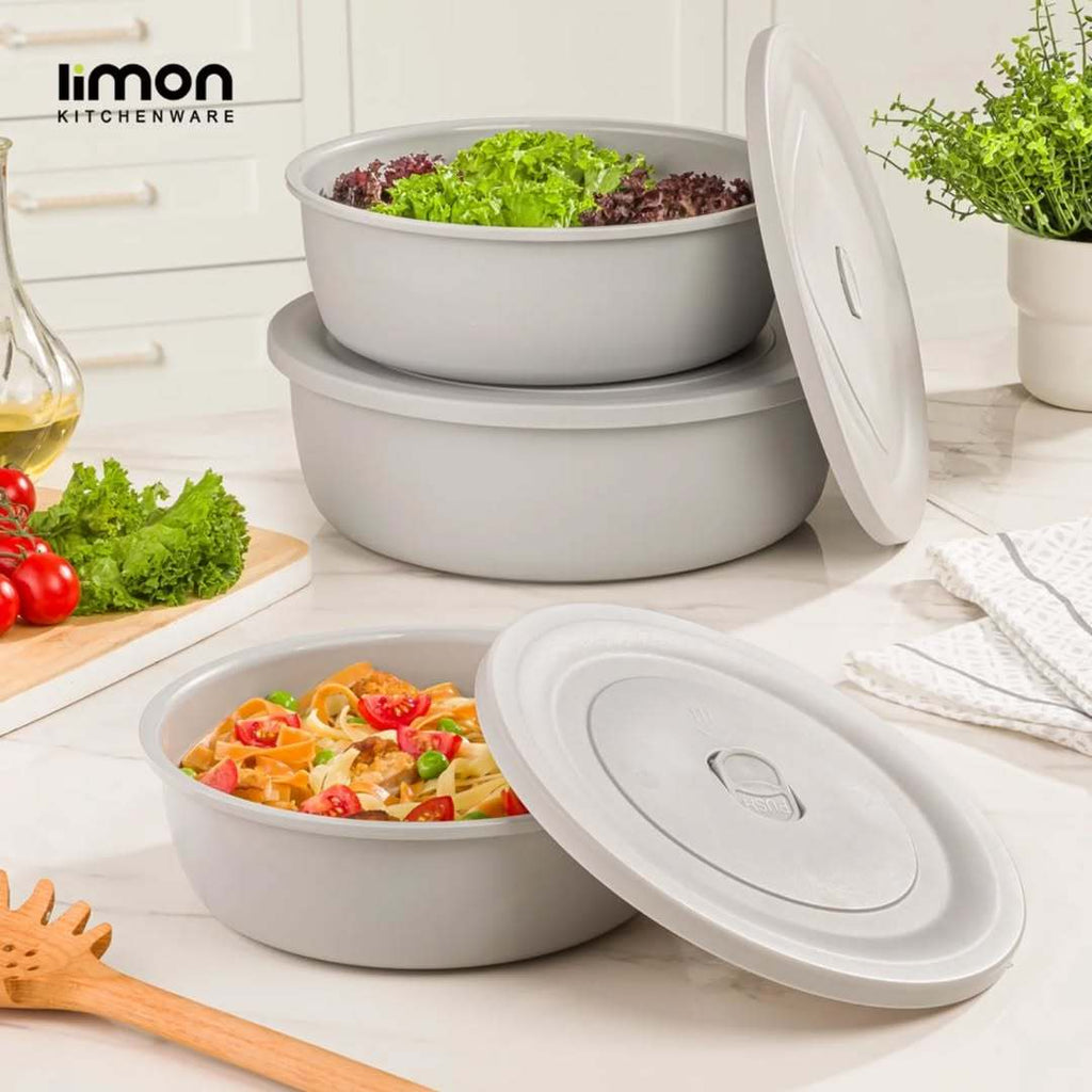 3-Pcs Food Storage Containers with Vented Lid (2425) by Limon