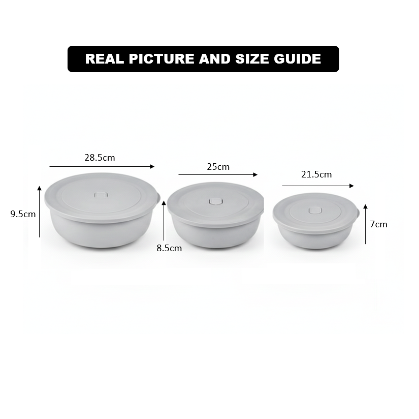 3-Pcs Food Storage Containers with Vented Lid (2425) by Limon