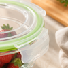 3 Piece Round Borosilicate Glass Airtight Food Container Set