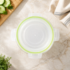 3 Piece Round Borosilicate Glass Airtight Food Container Set