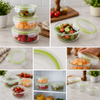 3 Piece Round Borosilicate Glass Airtight Food Container Set