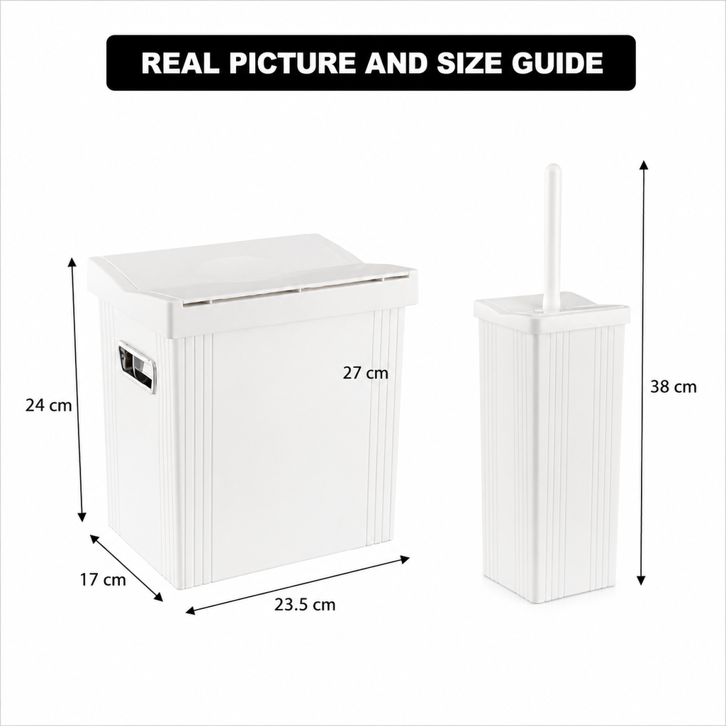 2-Pcs Dustbin with Brush (1732) by Limon