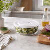 3-Pcs Vacuum Glass Bowl Set with Dated Lid (1230) by Limon