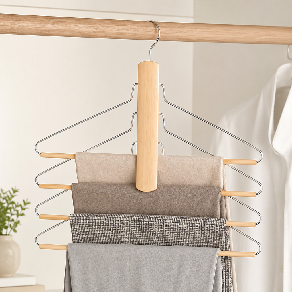 4-Tier Clothes Hanger for Compact Storage