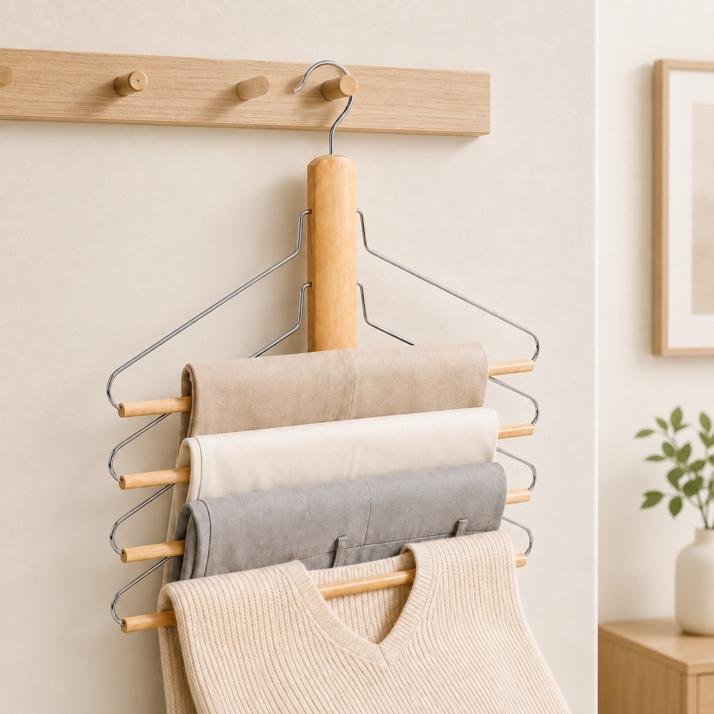 4-Tier Clothes Hanger for Compact Storage