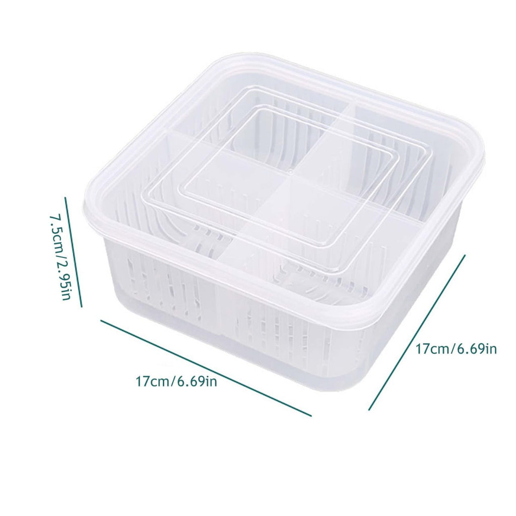 4 in 1 Vegetable & Fruit Storage Box With Lid