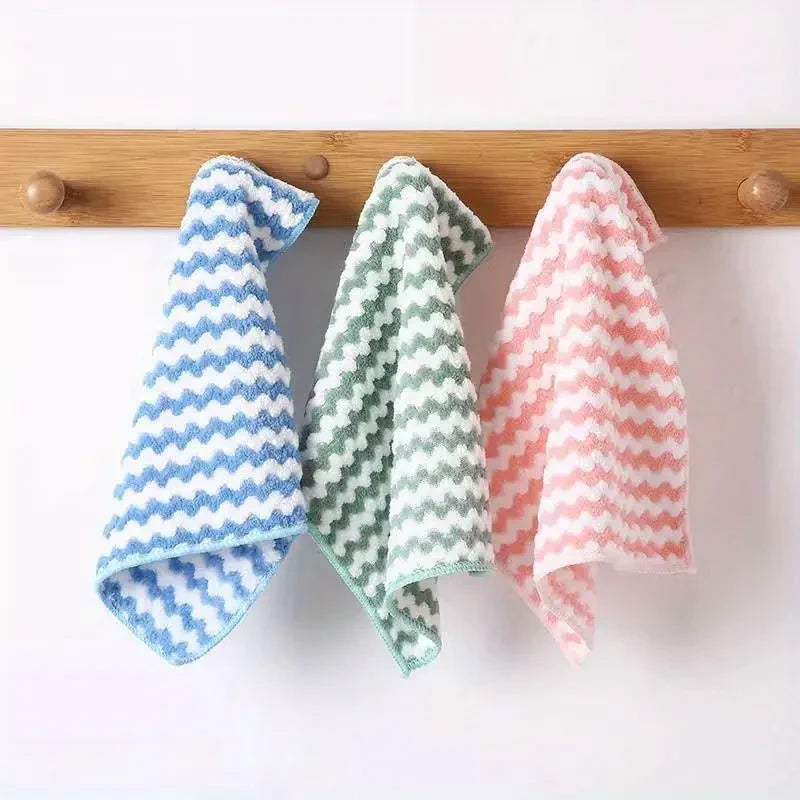 Microfiber Cleaning Clothes - Colourful Stripes (Pack of 3)