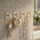 4 Pack Self Adhesive Acrylic Wall Hooks, Clear & Gold Tone