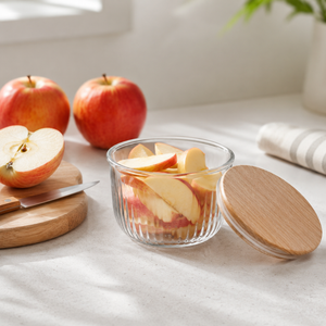 470ml Fluted Design Airtight Glass Bowl (2175) by Limon
