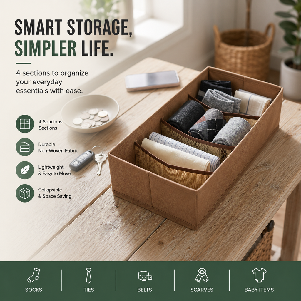 4-Grid Drawer & Accessories Organizer by Matrix