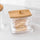 Drawer Style Cotton Swab Holder with Wooden Lid