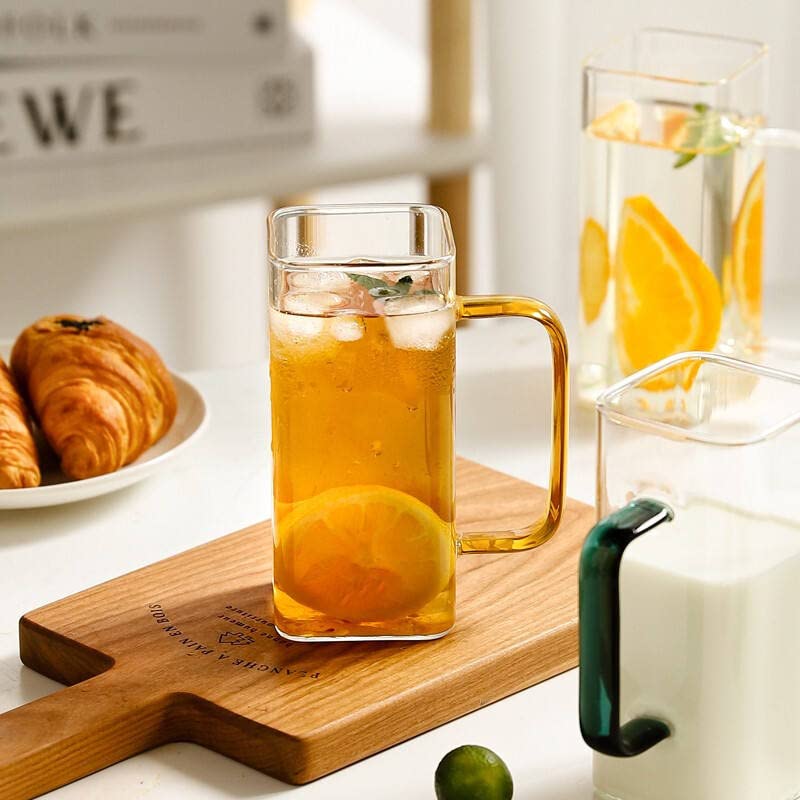 ColorGrip Square Glass Mug Set