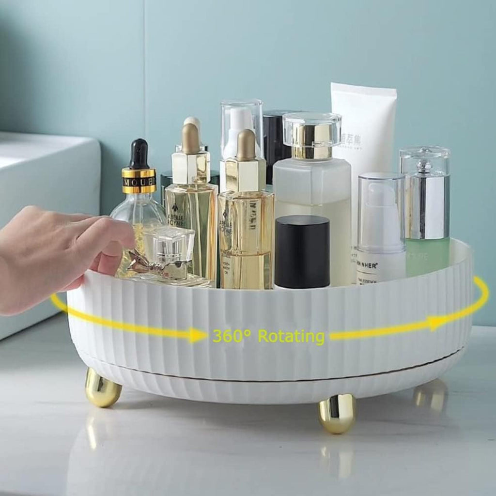 Modern 360° Rotating Tray for Makeup, Skincare & Essentials