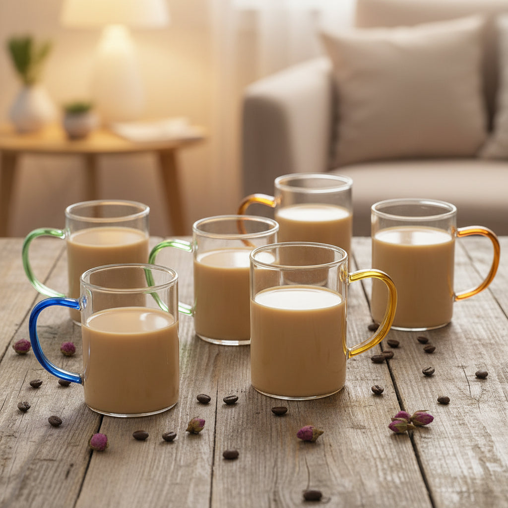6-Pcs Glass Mug Set (1166)