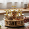 ClearGlass 7-Pcs Rotating Storage Jars Station (1169)