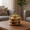 ClearGlass 7-Pcs Rotating Storage Jars Station (1169)