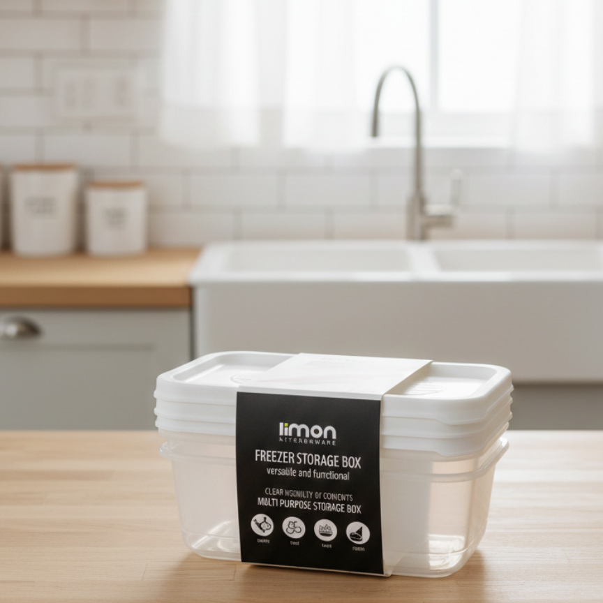 FrostVault 3-Pcs Freezer Storage Boxes by Limon