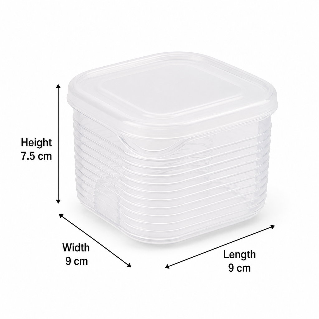 6-Piece 300 ml Graduated Food Container Set with Lids