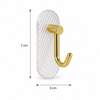 6-Piece Gold-Tone Self-Adhesive Wall Hook Set