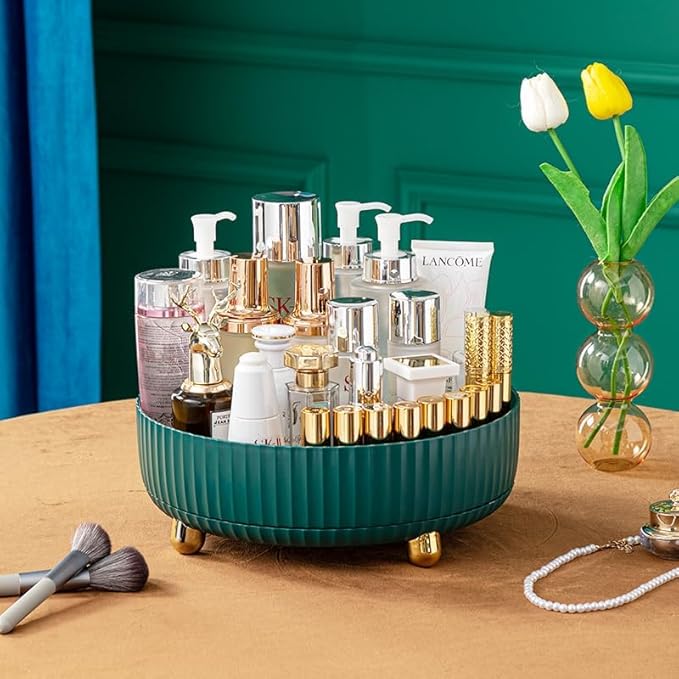 Modern 360° Rotating Tray for Makeup, Skincare & Essentials