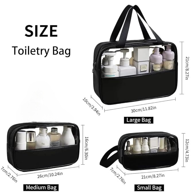 Carry & See-It All Transparent Pouches - Travel, Beauty & Beyond