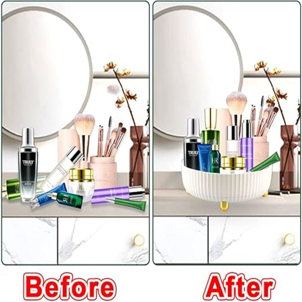 Modern 360° Rotating Tray for Makeup, Skincare & Essentials