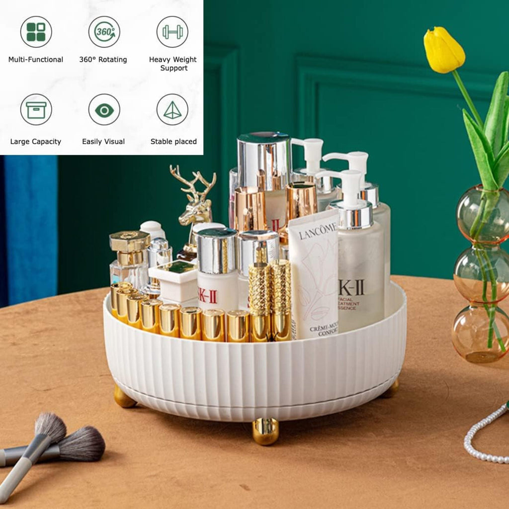 Modern 360° Rotating Tray for Makeup, Skincare & Essentials