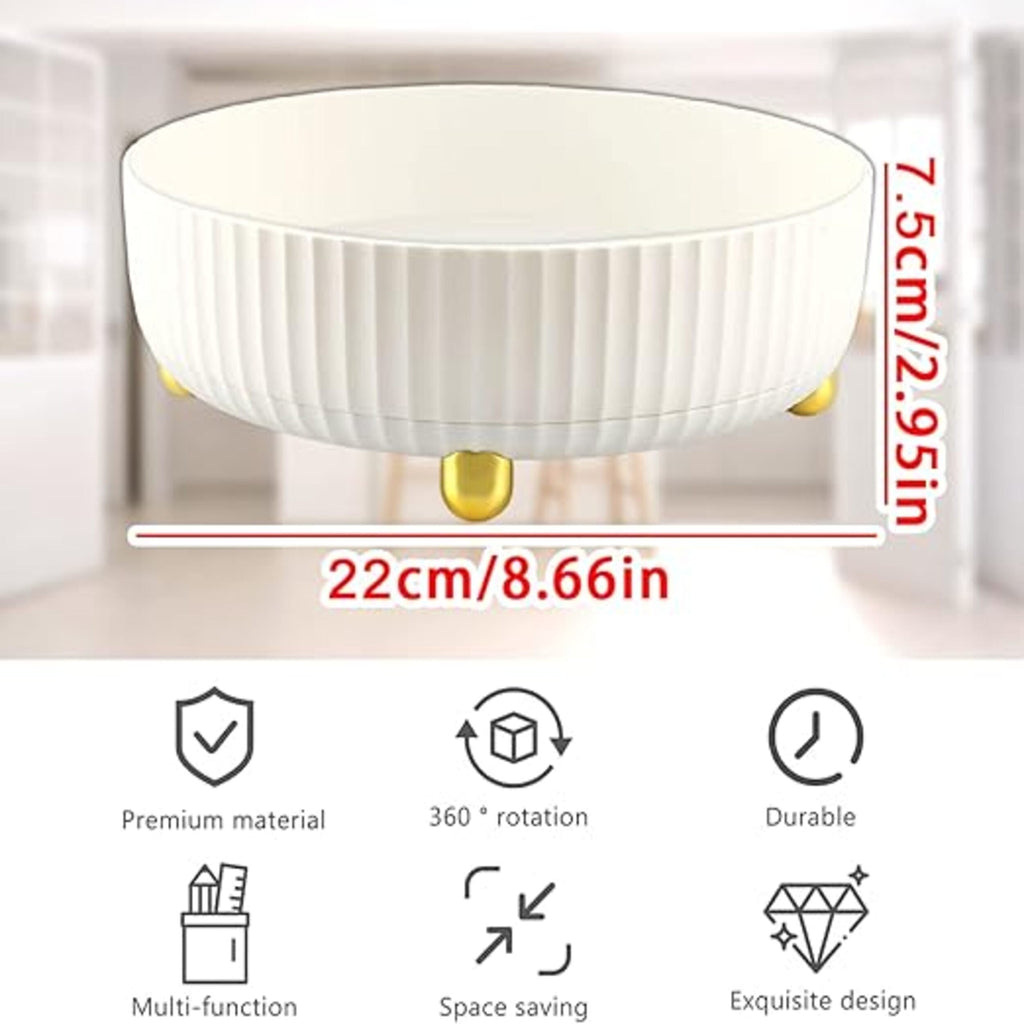 Modern 360° Rotating Tray for Makeup, Skincare & Essentials