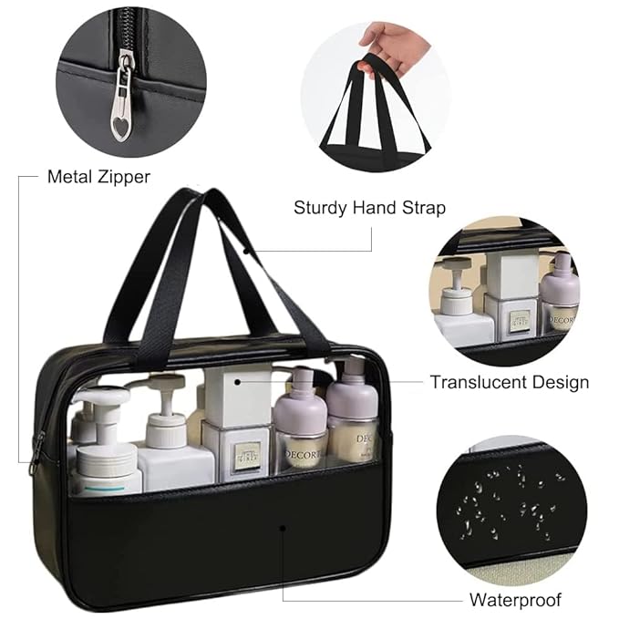 Carry & See-It All Transparent Pouches - Travel, Beauty & Beyond