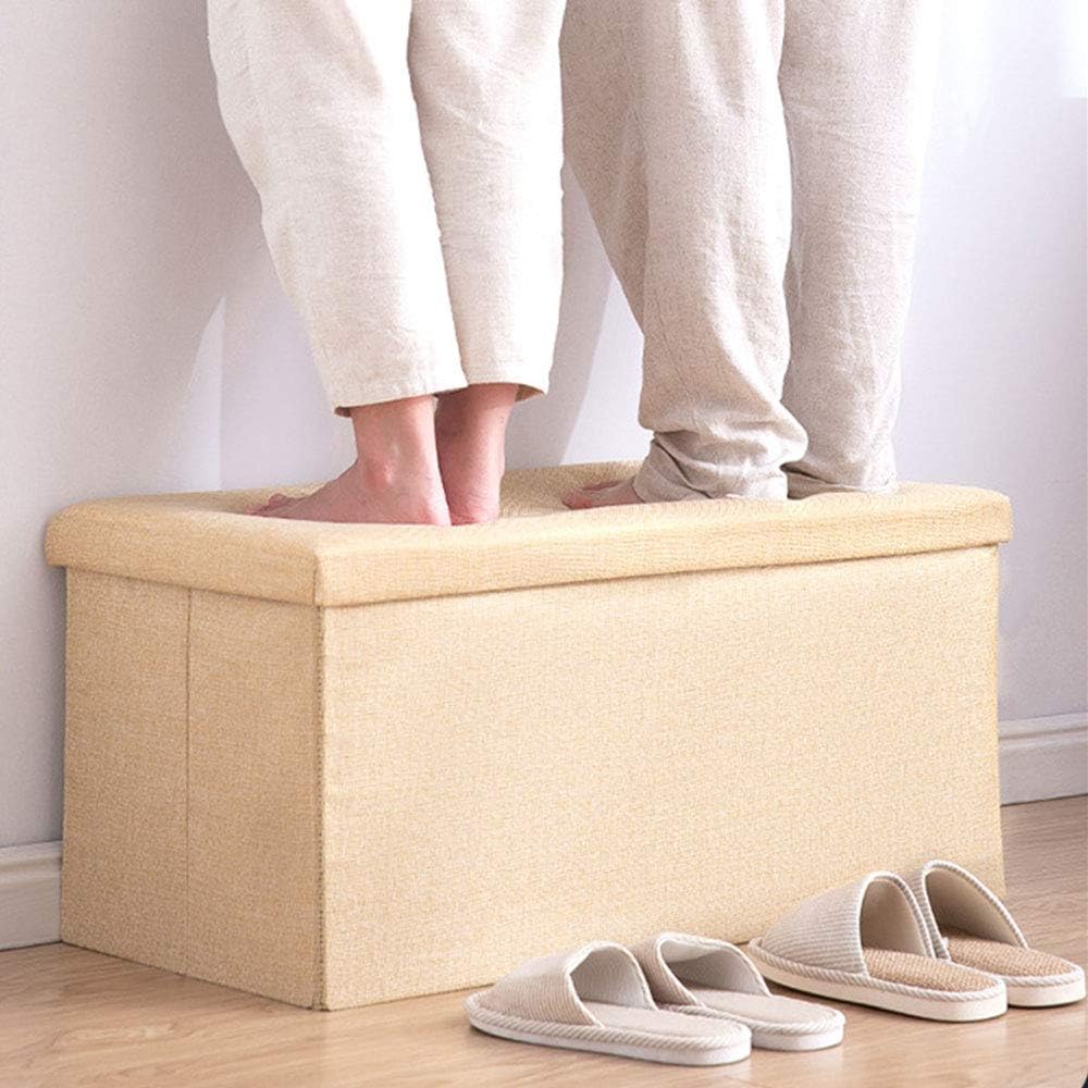 Folding Storage Ottoman Bench