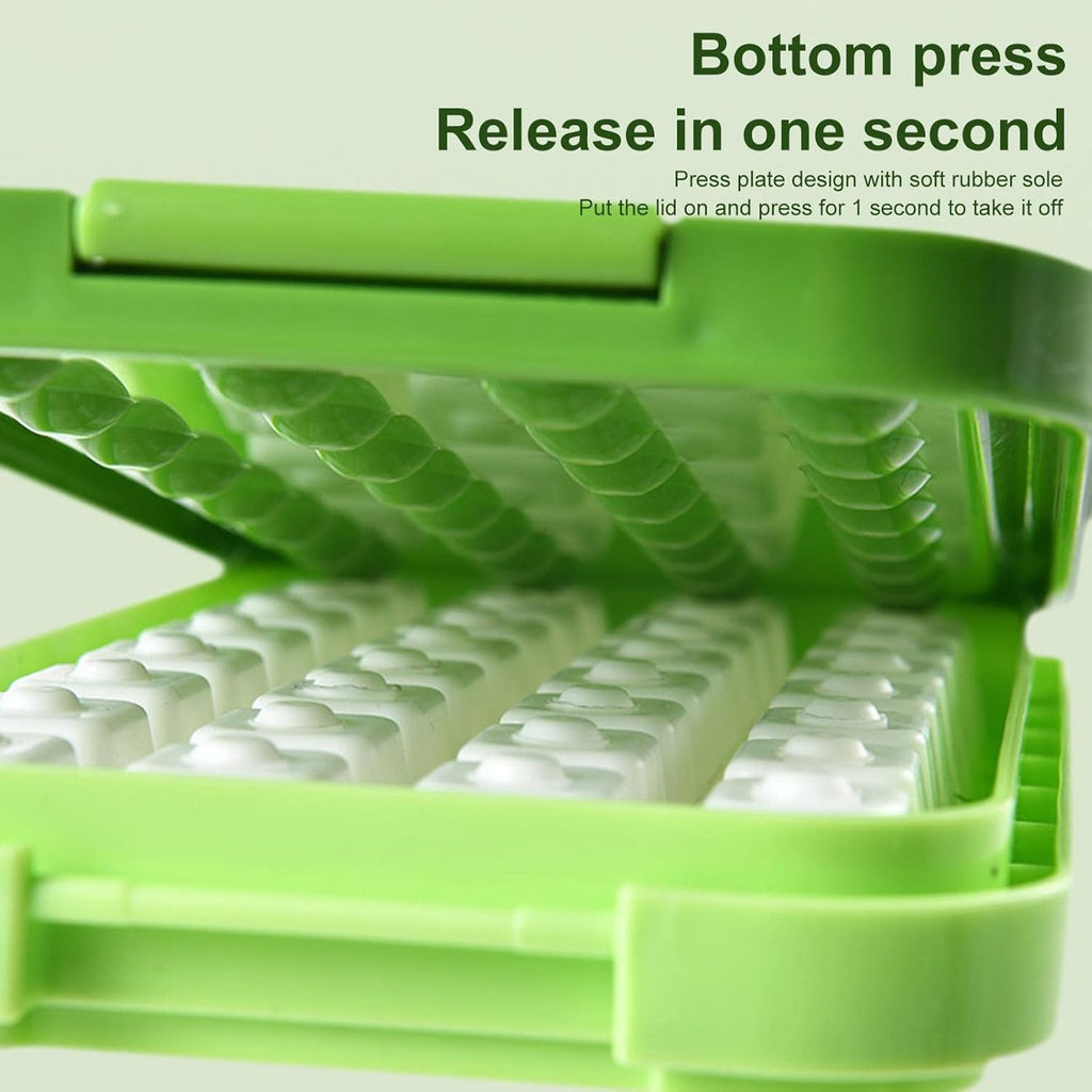 CryoLock 32-Cavity Silicone Ice Cube Tray with Cover & Spoon
