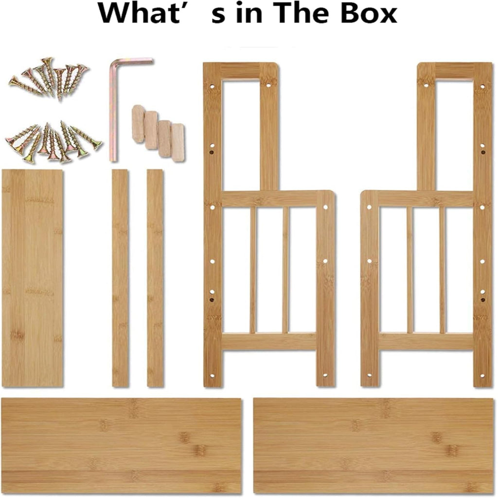 Veloura Bamboo Kitchen Countertop Storage Rack