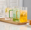 ColorGrip Square Glass Mug Set