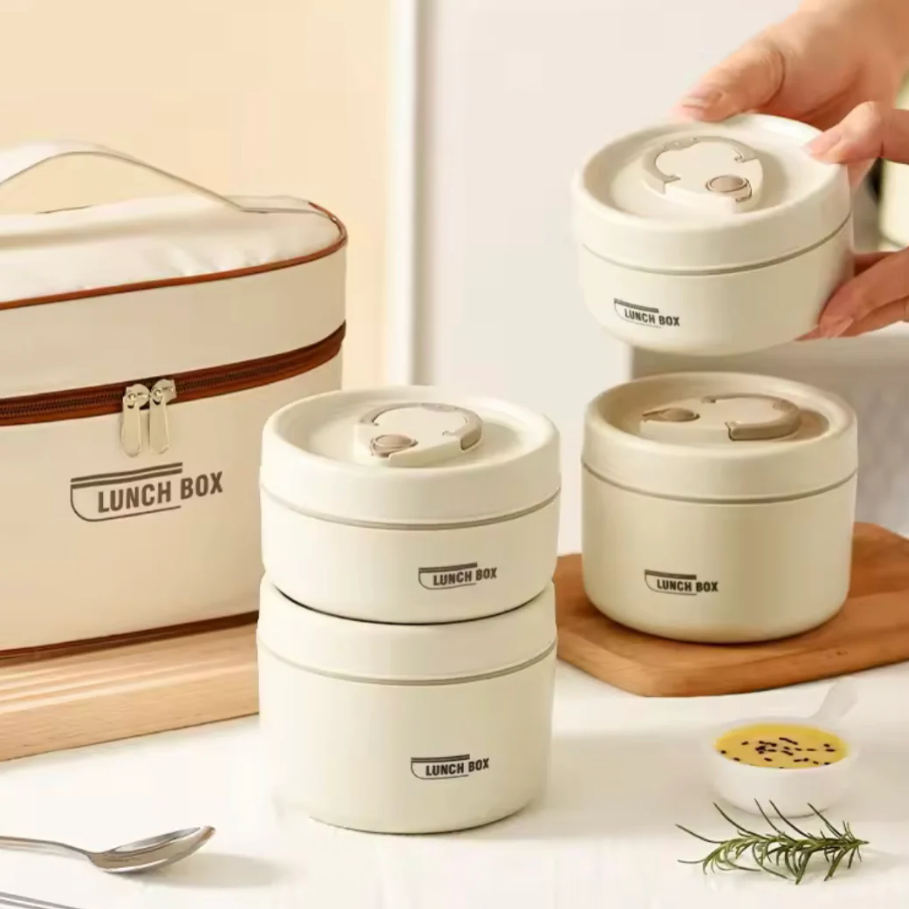 Steel Meal Box Set with Thermal Insulated Carry Bag