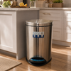 8L Pedal Operated & Soft Close Stainless Steel Bin