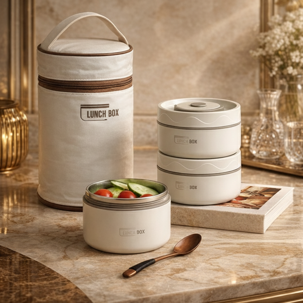 Steel Meal Box Set with Thermal Insulated Carry Bag