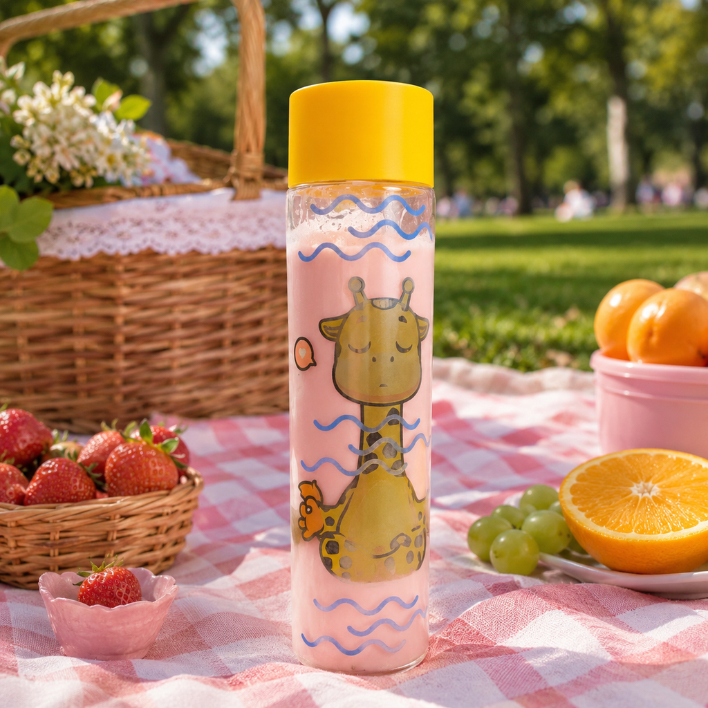 Printed Large Glass Bottle by Limon