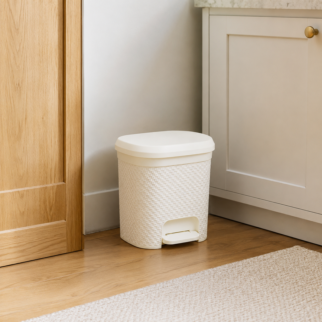 LuxePattern 5L Dustbin & Brush Set (2147) by Limon