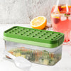 CryoLock 32-Cavity Silicone Ice Cube Tray with Cover & Spoon