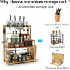 Veloura Bamboo Kitchen Countertop Storage Rack