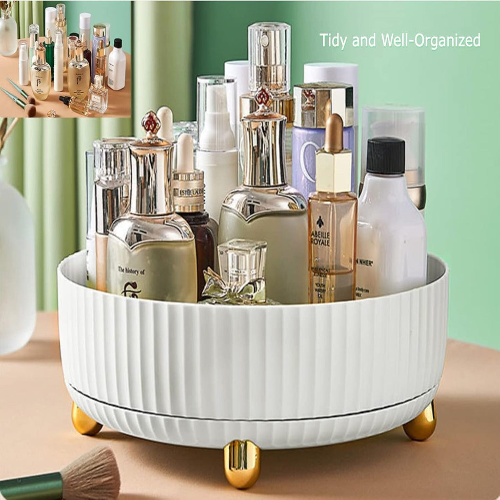 Modern 360° Rotating Tray for Makeup, Skincare & Essentials